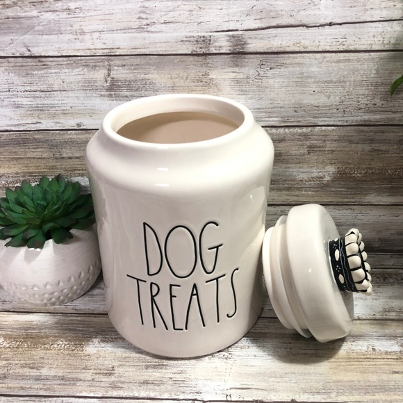 Rae Dunn DOG TREATS Canister With Crown - Picture 2 of 5